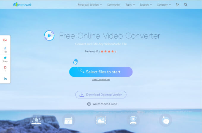 Usa il convertitore video online APowersoft per convertire 4K in 1080P