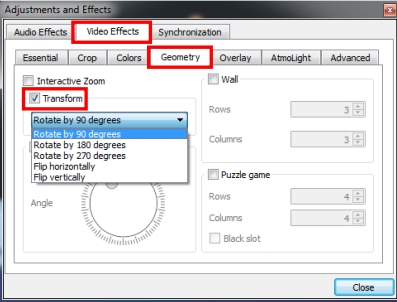 Utilizzo di VLC per ruotare il video su Windows 10