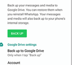 Salvare le chat di WhatsApp su Google Drive