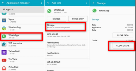 Svuota la cache di WhatsApp su Android