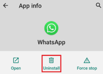 Reinstalla l'applicazione WhatsApp