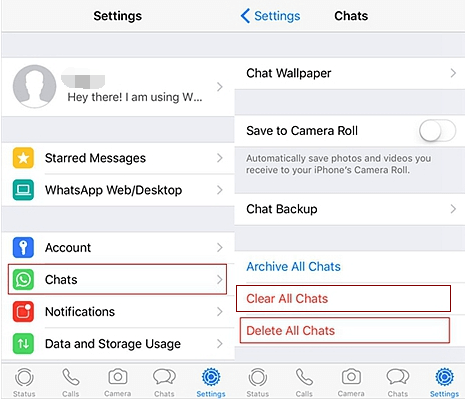 Come eliminare tutte le chat in WhatsApp su iPhone