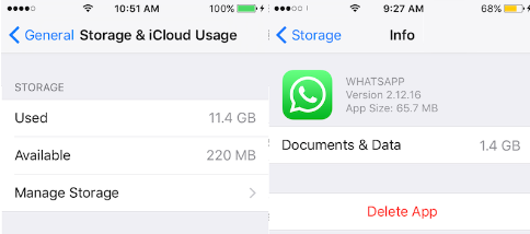 Svuota la cache di WhatsApp sul tuo dispositivo su iPhone