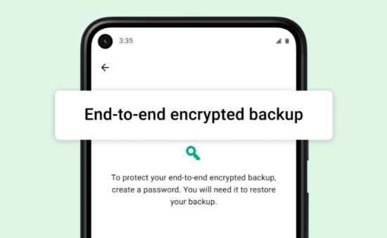 Backup dei dati Whatsapp crittografati end-to-end